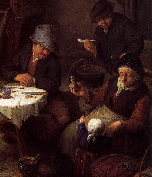 Adriaen van ostade Peasant Family in a Cottage Interior Spain oil painting art